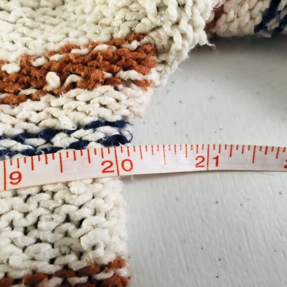 Billabong Womens Striped Nubby Crew Neck Sweater Size M Oversized Multi-colored - Picture 11 of 12